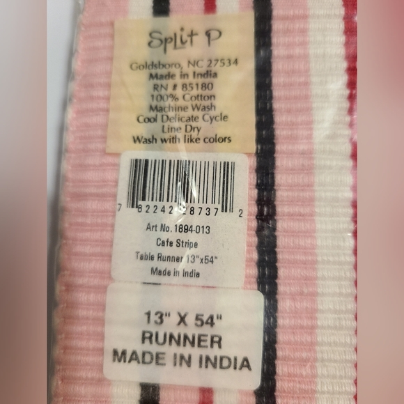 Split-P Table Runner - Cafe Stripe design - Picture 3 of 8